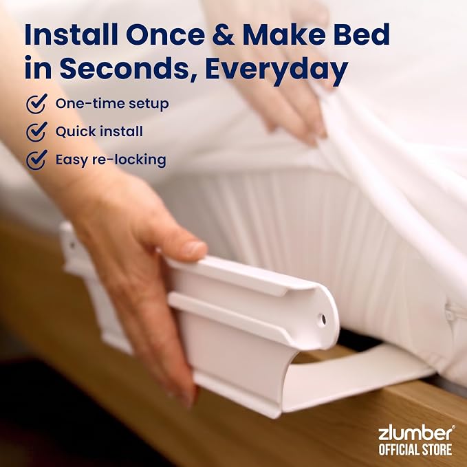Zlumber Sidelock Bed Sheet Holder, Side Sheet Holder - Image 7