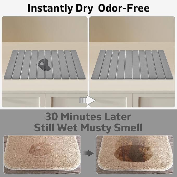 Large Stone Dish Drying Mats for Kitchen Counter, Eco-Friendly Absorbent - Image 2