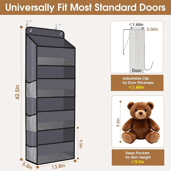 Over The Door Organizer Storage behind Door Hanging Organizer - Image 2