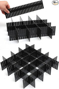 18Pcs Drawer Dividers, Adjustable Drawer Organizer by Flytianmy