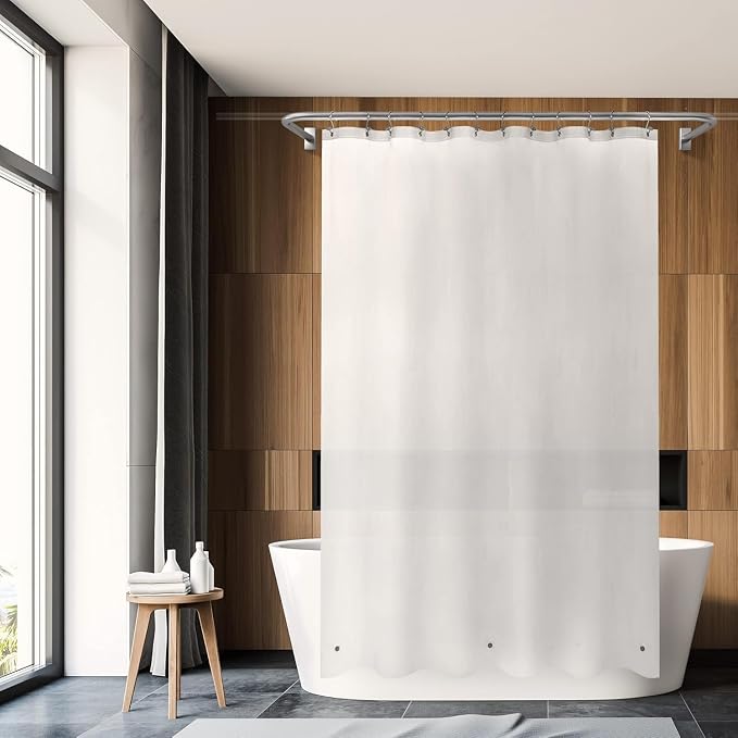 Barossa Design Frosted Shower Curtain Liner Waterproof PEVA - Image 7