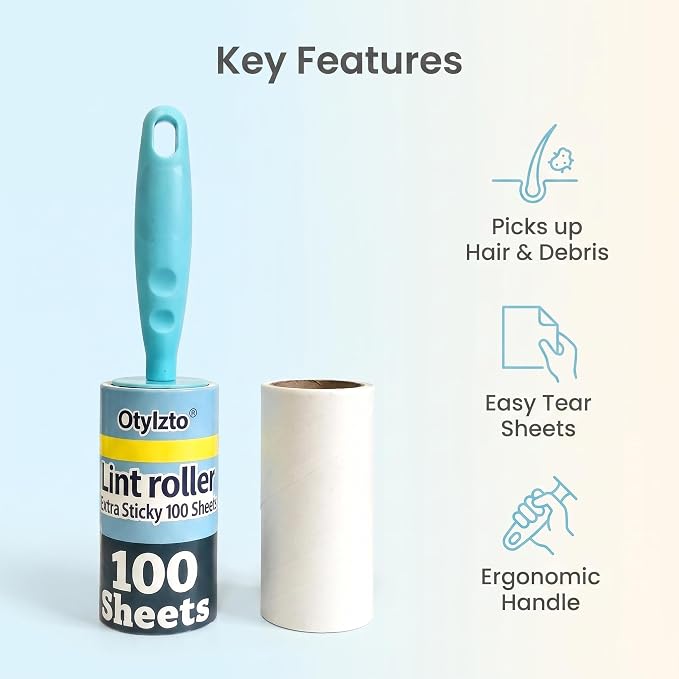 Otylzto 600 Sheets Extra Sticky Lint Rollers - Image 5