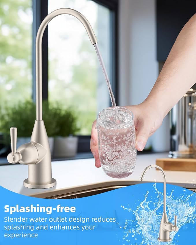 Hibbent Drinking Water Faucet for Bar and Kitchen Sink, Stainless Steel Reverse - Image 3