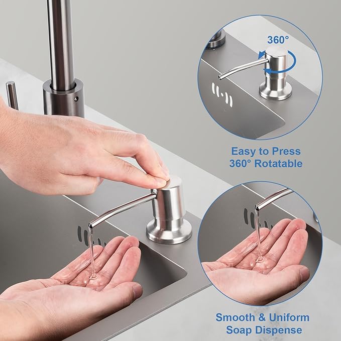 Soap Dispenser for Kitchen Sink, Countertop/Built in Dish Soap Dispenser | Sink - Image 6