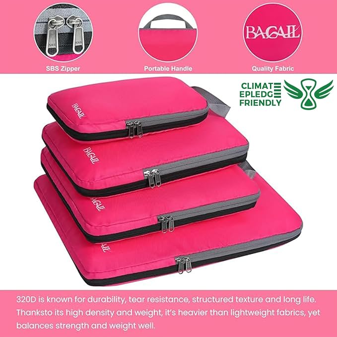BAGAIL 4 Set/6 Set/8 Set Compression Packing Cubes Travel Accessories - Image 5