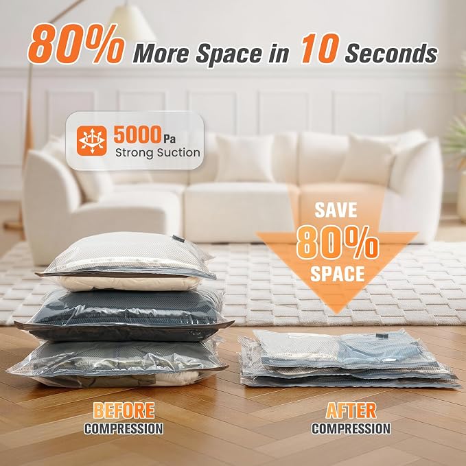 15 Pack Vacuum Storage Bags for Travel - Image 3