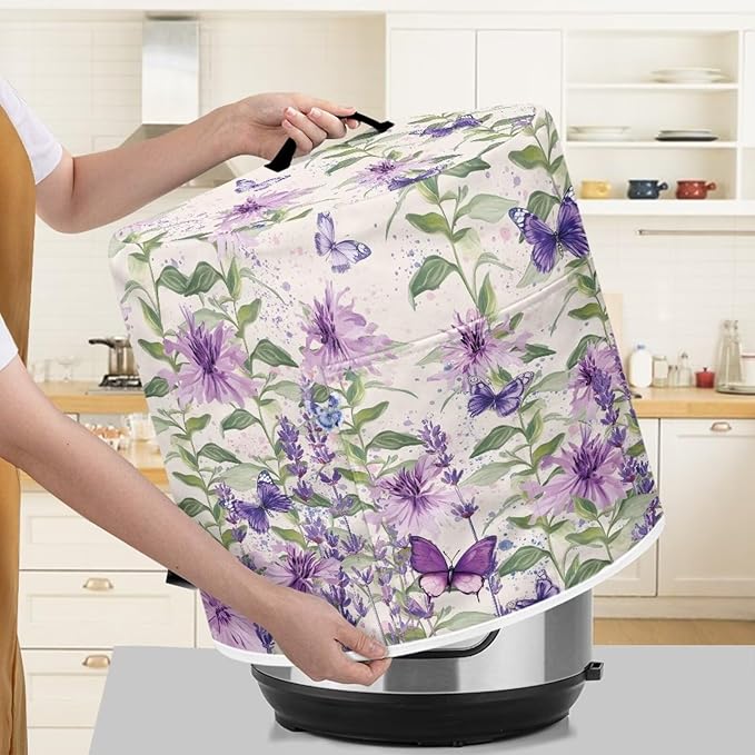 Elegant Floral Dust Cover Instant Pot Heavy Duty Waterproof Dust Pressure Cooker Cover Case for Instant Pot Pressure Cooker Instant Pot Appliance Covers Pressure Cooker Size L