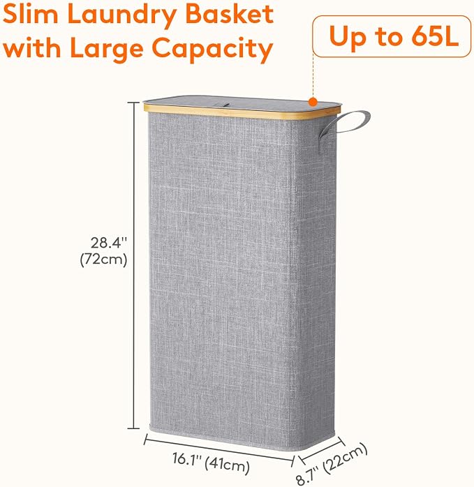 Lifewit 65L Slim Laundry Hamper - Image 3