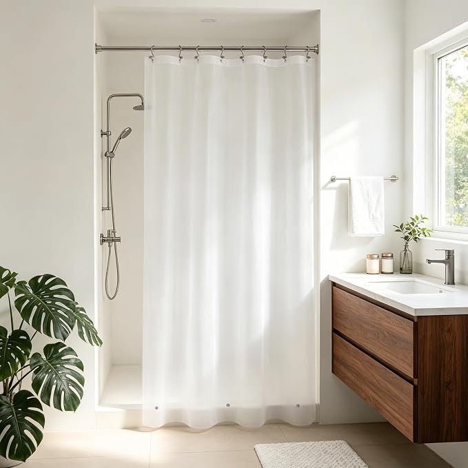 Barossa Design 48" x 72" Frosted Stall Shower Curtain Liner by BarossaDesign
