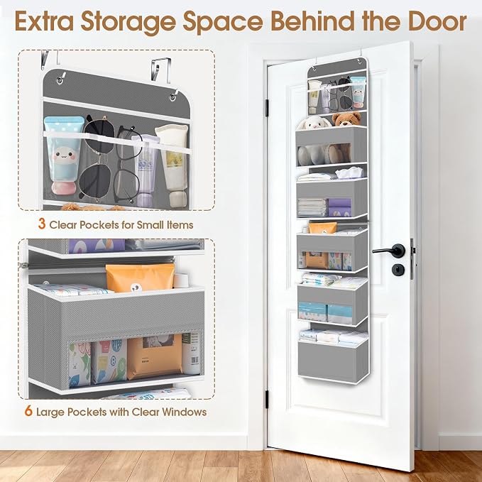 Over The Door Organizer Storage behind Door Hanging Organizer - Image 4