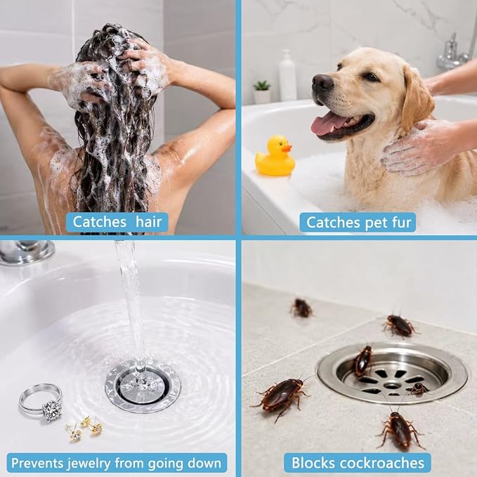 40 Pack Disposable Shower Drain Hair Catcher Stickers - Image 5