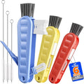 Holikme 6 Pack 4 in 1 Cup Lid Cleaning Brush 3 Straws Bottle Brush, Carrot | 4 by Holikme