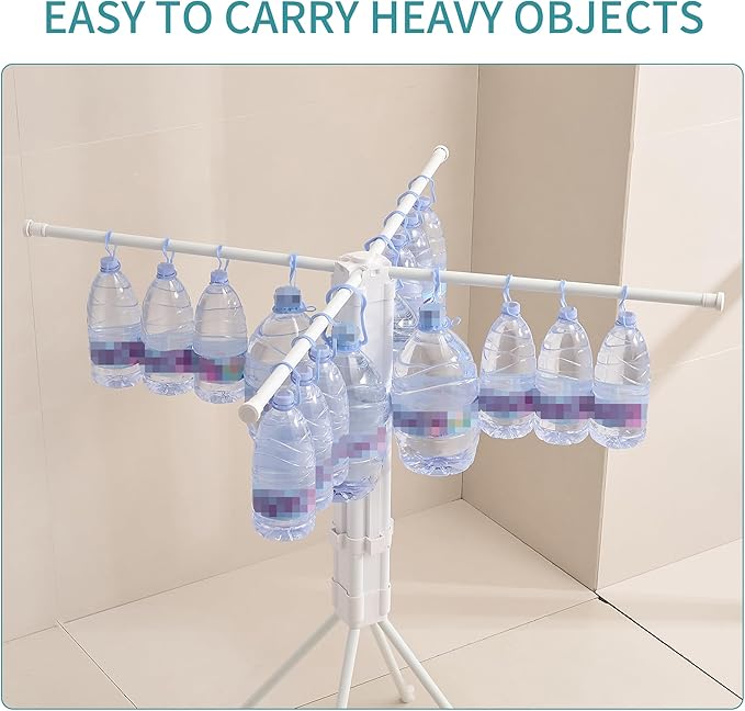 JOOM 4 Legs Clothes Drying Rack, Garment Rack Portable and Foldable Space - Image 7