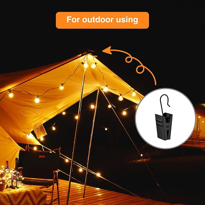 50 Pack Small Curtain Clips, Metal Hook Clips String Lights Clips Heavy-Duty - Image 6