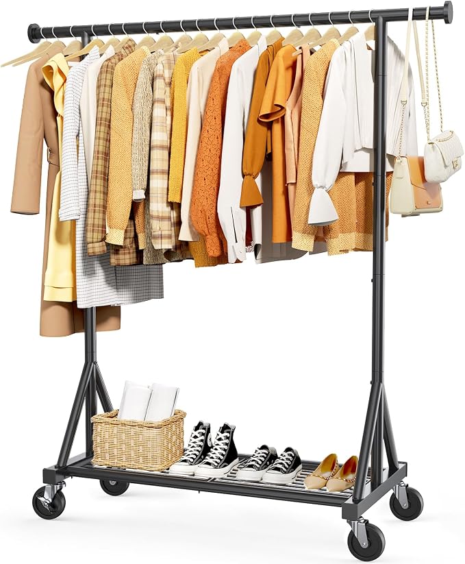 Sakugi Heavy Duty Stainless Steel Rolling Clothes Rack by Sakugi