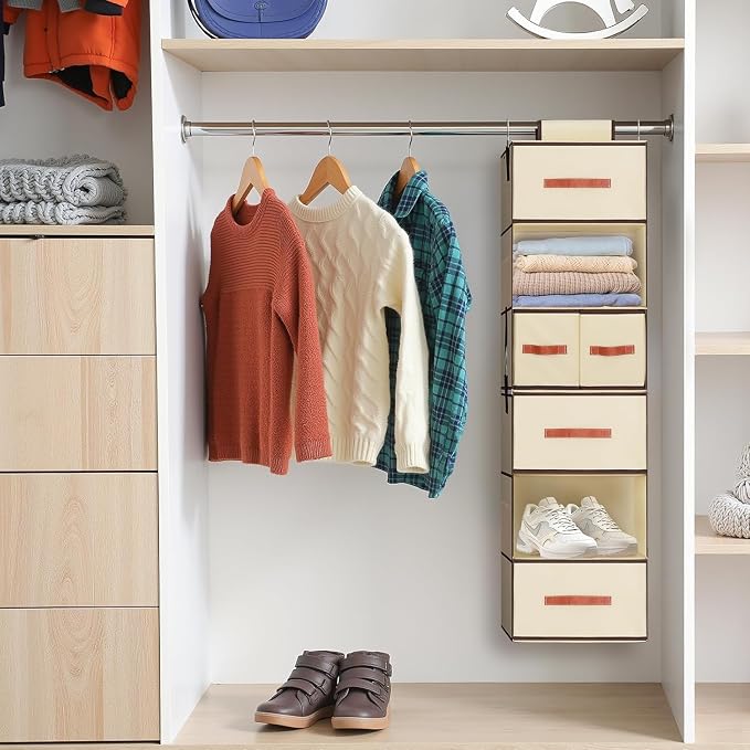 Hanging Closet Organizer 6-Shelf, Upgrade Closet Organizers and Storage - Image 2