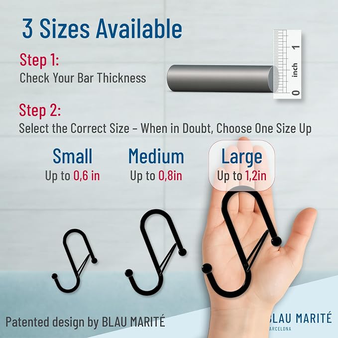 6 S-Shaped Hooks with Anti-Fall System. Anti Drop S-Shaped Hook with Safety - Image 2