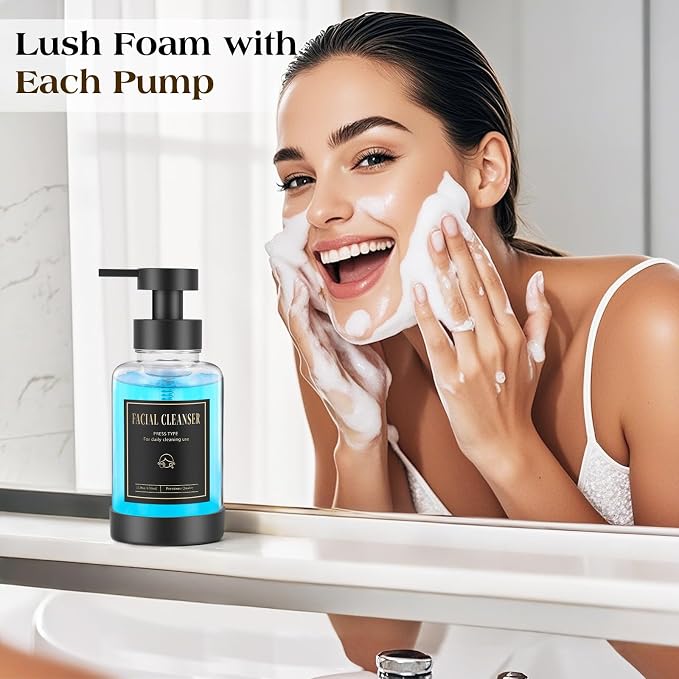 Luxspire Glass Foaming Soap Dispenser 15oz Hand Soap Bottle, 2 Pack | Anti-drip - Image 7