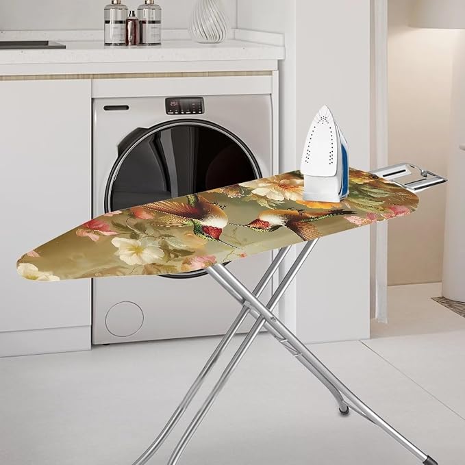 Hummingbird Flower Cover for Ironing Board 15x54 Inch Standard Size Iron Board - Image 2