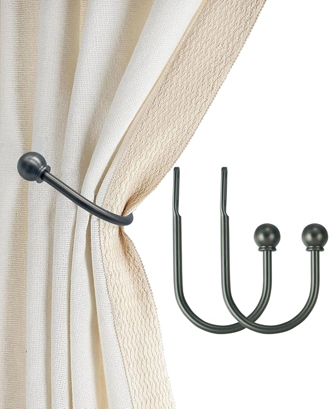Antique Pewter Curtain Holdbacks, Holders by ARNORX
