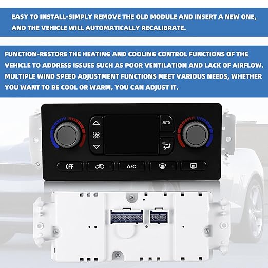 599-211XD A/C Heater Climate Control Module Panel Switch for 2003 Chevy Silverado Suburban Tahoe Avalanche GMC Sierra Yukon Cadillac Escalade, OE# 15201969 10367042 15107730 15105215 15185639 15137655