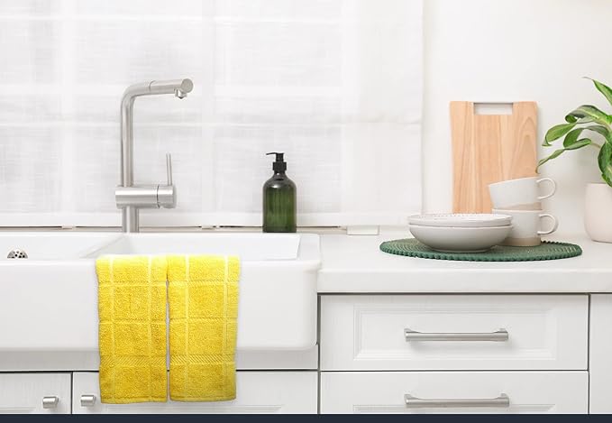 100% Cotton Terry Dish Towels, 4 Pack Plain, 16 x26 Inches, Super Soft and - Image 6