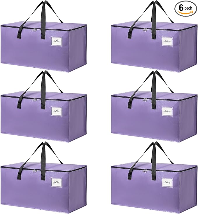 Moving Bags Heavy Duty Lavender Purple – Large Packing Bags by TIIOCTI