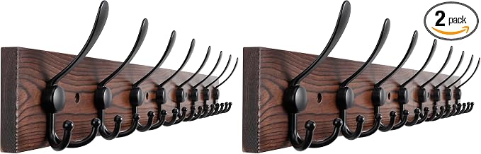 Kuhome 32.2'' Large Coat Rack Wall Mount Coat Hooks Coat Hanger by Kuhome