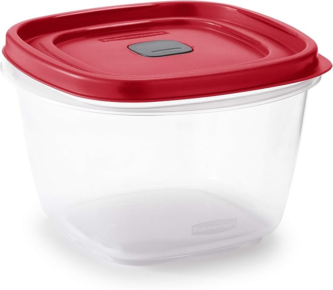 Rubbermaid Easy Find Vented Lid Food Storage Containers 7-Cup Red - Image 3