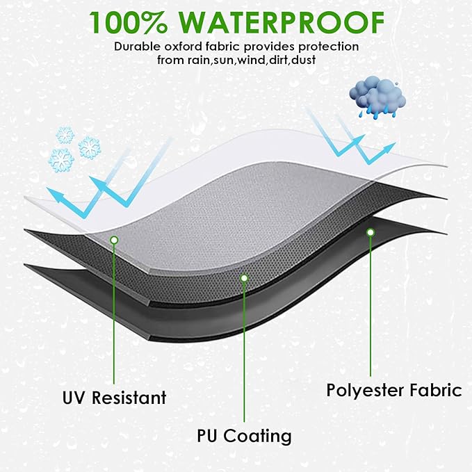 Outdoor Prep Cart Cover for Nuuk 42 Inch Outdoor Kitchen Island and BBQ Serving Cart,Heavy Duty Waterproof Patio Prep Table Cover Grill Carts Covers