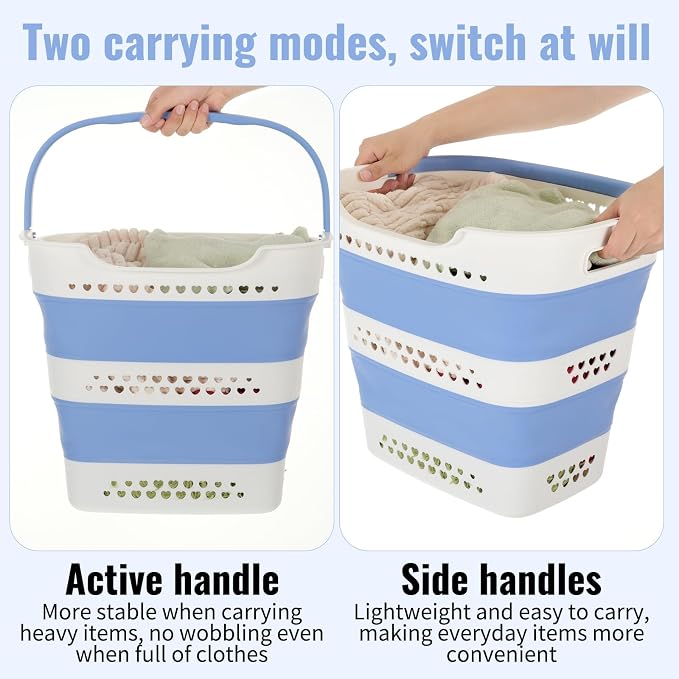 2 Pcs Collapsible Laundry Baskets - Image 5