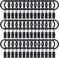 42 Pack Curtain Rod Clip Rings, Metal Drapery Ring by LULARINE
