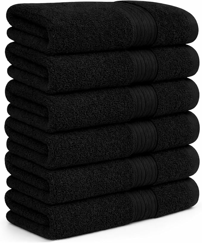 Ample Decor 100% Cotton Hand Towels 18x28 Inches, 600 GSM, Soft & Absorbent by AmpleDecor