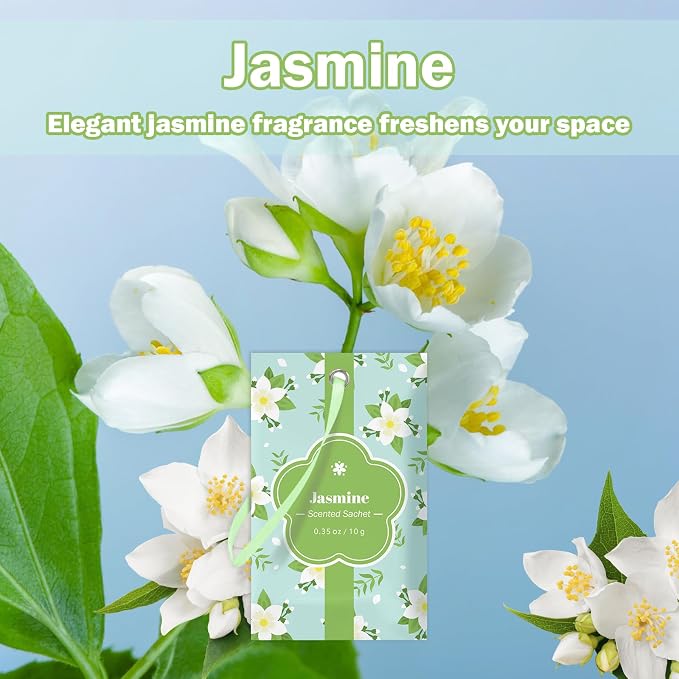 SCENTORINI Scented Sachets for Drawer and Closet, Jasmine Scent 14 Pack - Image 2