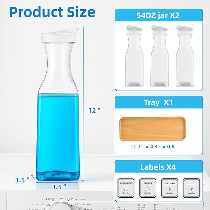 54oz Laundry Detergent Dispenser, Liquid Container - Image 2