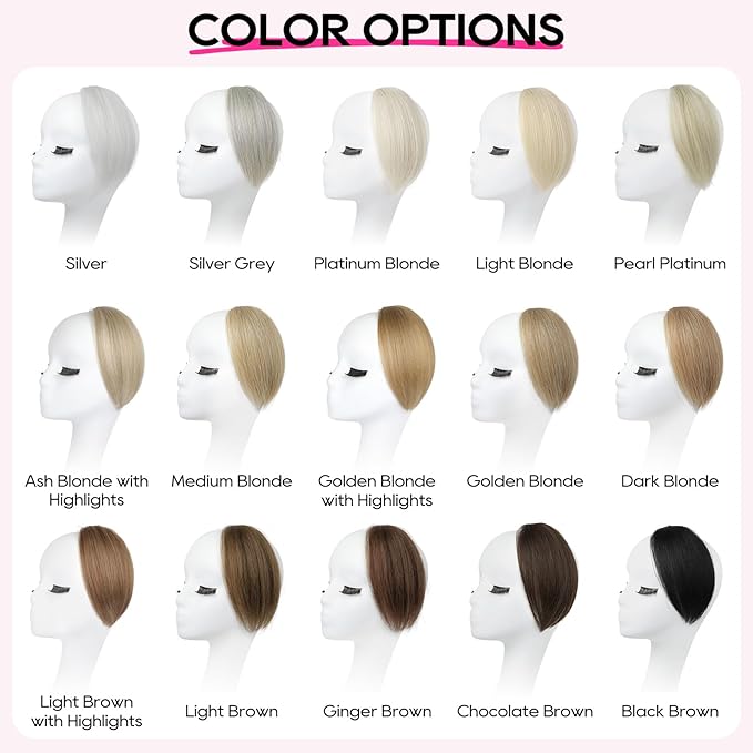REECHO Clip in Hair Volumizer, Short Thick Clip in Hairpieces Adding Extra Hair Volume Extensions for Women with Thin Fine (Medium Blonde with Highlights, 8 Inch(Pack of 2))