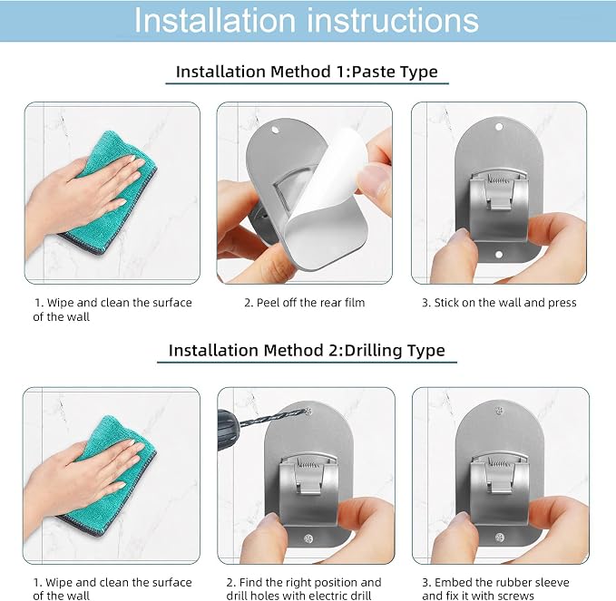 No Drill Curtain Rod Holder Hangers - Image 6