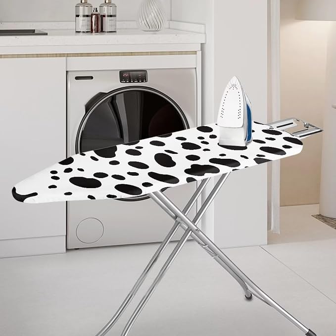 Cow Ironing Board Cover, Soft Durable Elastic Edge & Hook and Loop Fasteners - Image 2