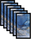 8x14 Picture Frame Set of 6, Black Frame for 8 x 14 Inch Picture Poster Photo, Light Weight and High Transparent 8 by 14 Frame for Wall - 6 Pack/Black/8"x14"