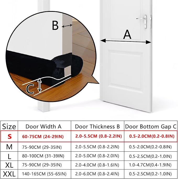 BKSAI Door Draft Stopper for Doors No Adhesive Draught Excluder Under Door Wind - Image 2