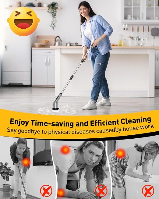 Electric Spin Scrubber for Bathroom, Shower Scrubber - Image 2