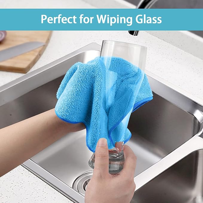 HOMEXCEL 100PK Microfiber Cleaning Cloth, Cleaning Rag - Image 6