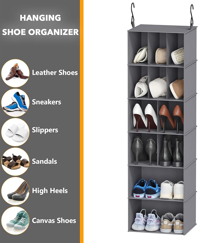 SpaceAid 2 Pack Hanging Closet Organizer and Storage - Image 6