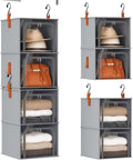 4-Tier Modular Hanging Closet Organizer Shelves Grey | 40.9" Height, 2+2 by Homsorout
