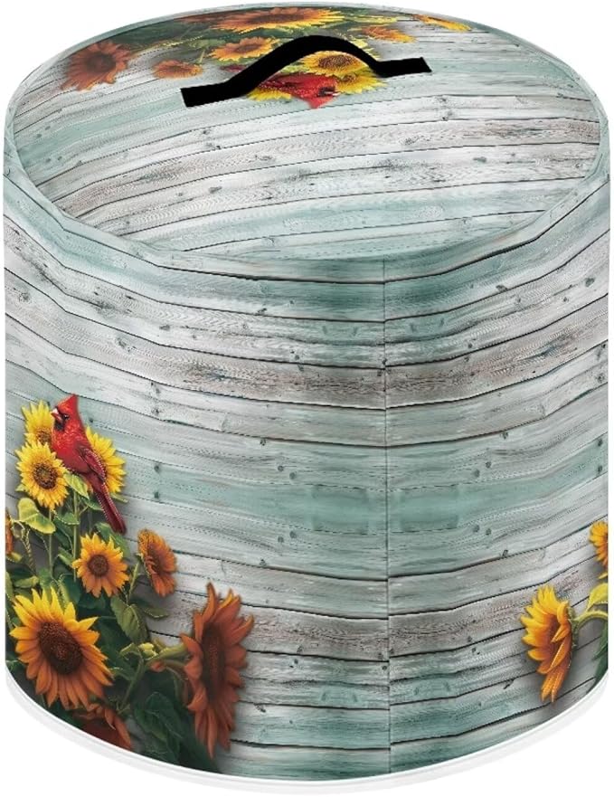 Xoenoiee Cardinal Bird Sunflower Print Kitchen Appliance Dust Cover with Pockets, Electric Pressure Cooker Cover for qt Compatible with Crock Pot, Rice Cooker Cover, for 3 Qt Pot