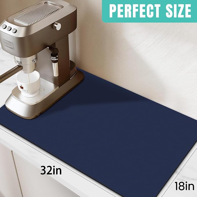 Coffee Mat Super Absorbent Dish Drying Mat Coffee Bar Mat 18"x 32" - Image 2