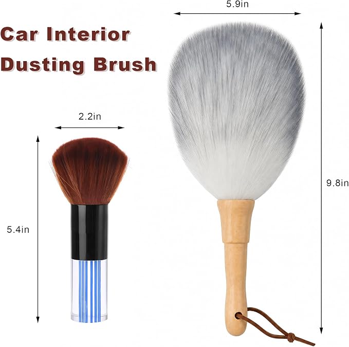 2 PCS Car Interior Dusting Brush, Soft Bristles Auto Dashboard Duster Interior - Image 2