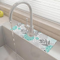 15" X 5.5" Kitchen Sink Splash Guard Faucet Mat Floral Super Absorbent Fast by Unknown