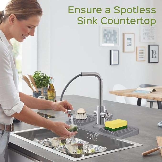 15 Inch Silicone Faucet Mat for Kitchen Sink Splash Guard – 2025 Upgraded - Image 7