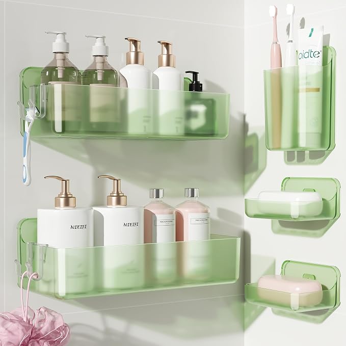 Nieifi Adhesive Shower Shelves, 5 Pieces by Nieifi